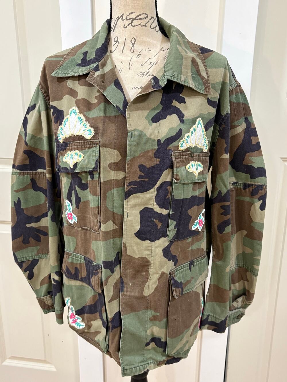 Vintage Reworked Army Jacket Grunge Cottagecore Size Large